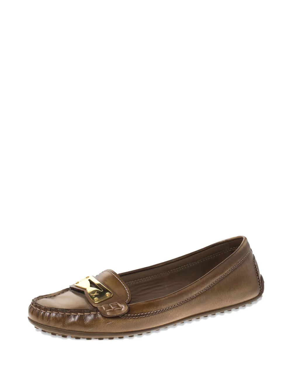 Louis Vuitton Pre-Owned Leren loafers - Bruin