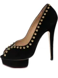 Charlotte Olympia 140mm Dolly studded platform pumps - Black