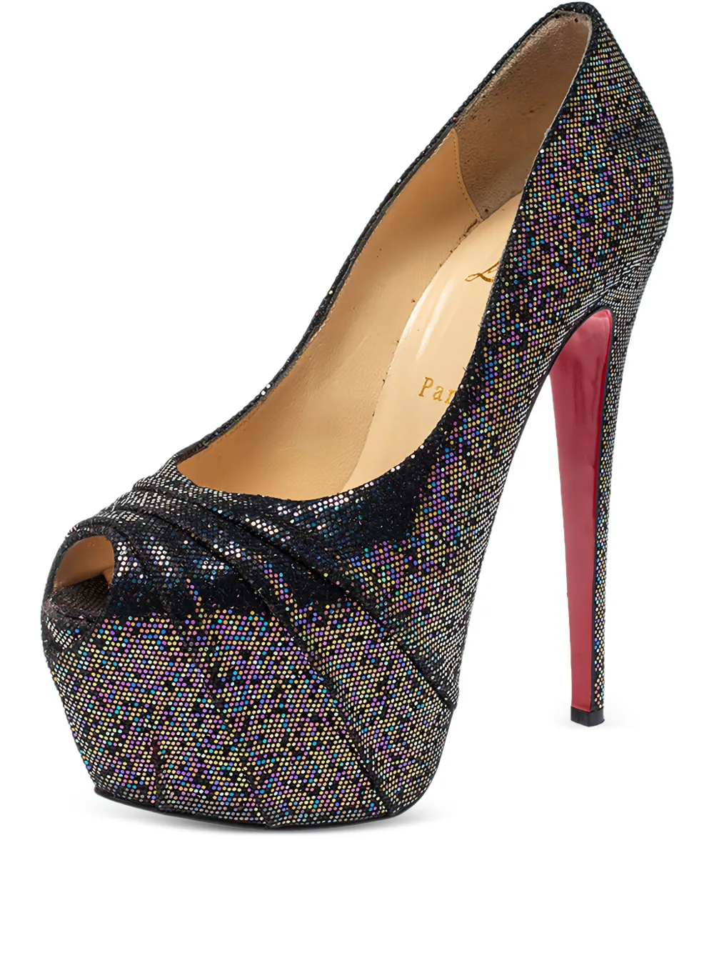 Christian Louboutin Pre-Owned 160 mm Drapesse Spotlight pumps met plateauzool - Zwart
