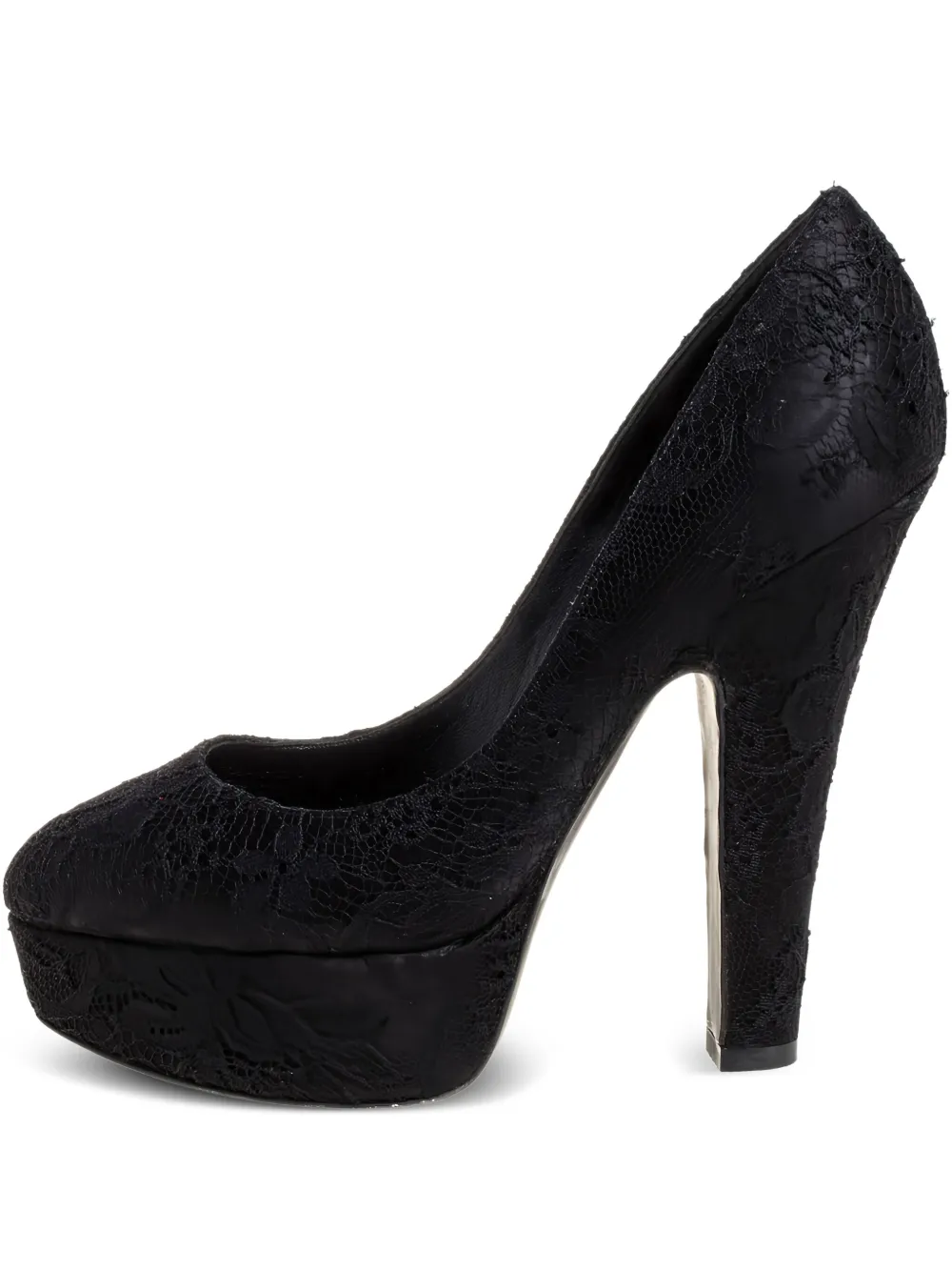 Dolce & Gabbana Pre-Owned 125mm lace platform pumps | Black | Image 1