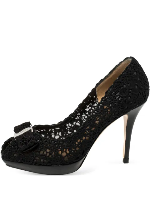 Ferragamo Pre-Owned 90mm mesh pumps
