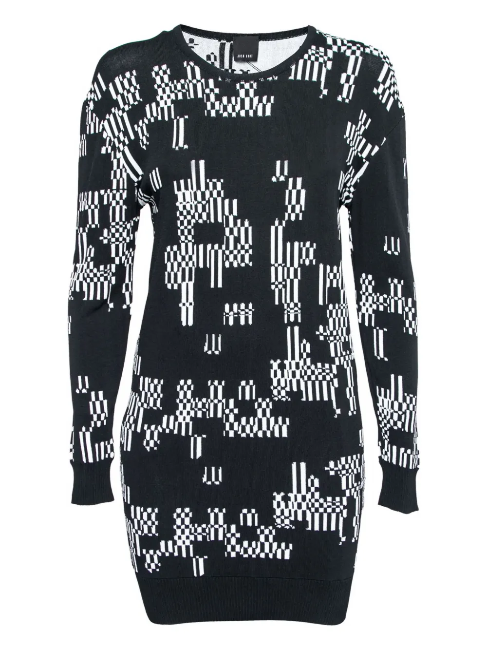 Josh Goot pre-owned patterned sweater dress | Black | Image 1
