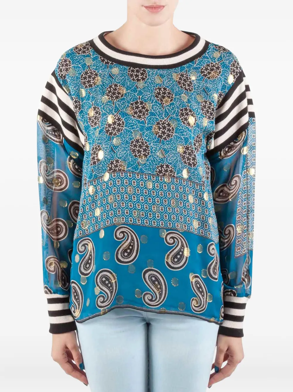 Anna Sui Vintage pre-owned paisley-print top - ブルー Anna Sui Vintage pre-owned paisley-print top - ブルー