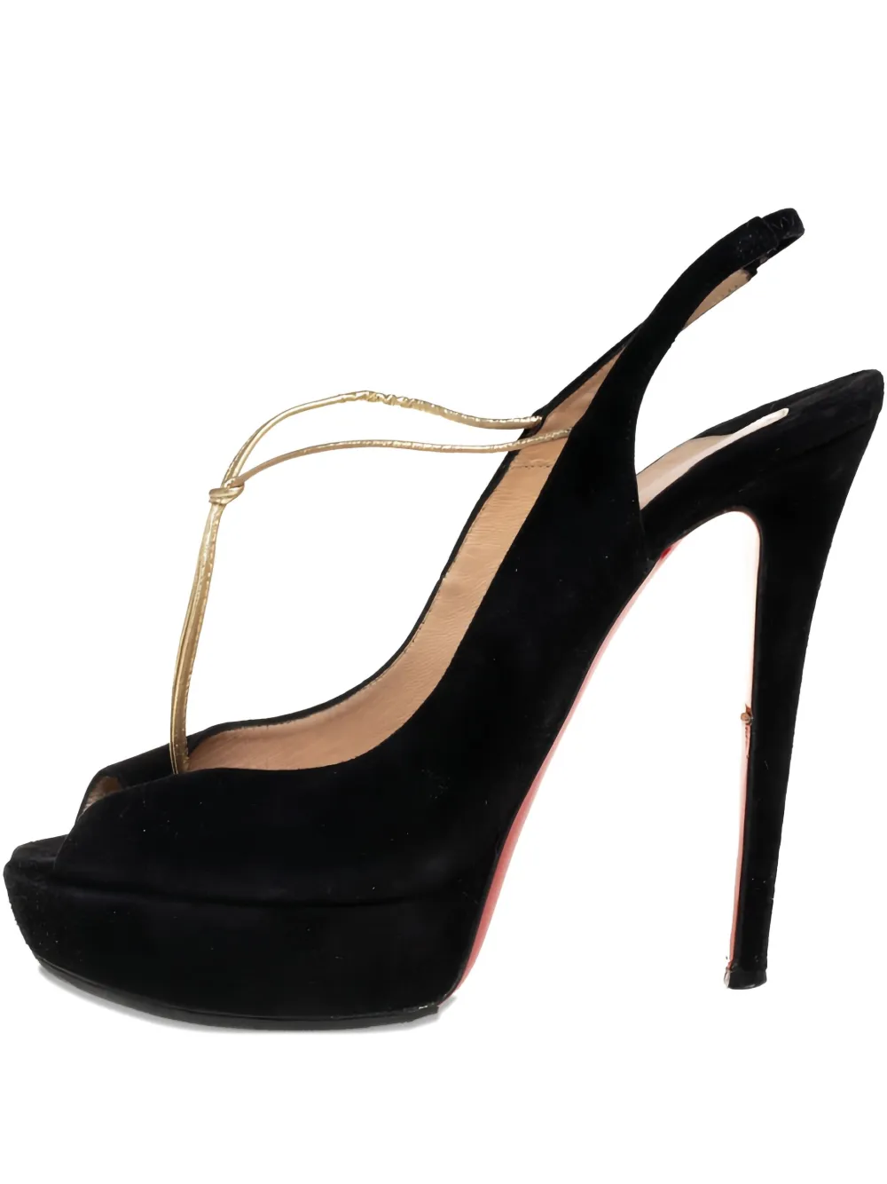 Christian Louboutin Pre-Owned Alta Spritney 135mm スリングバックパンプス - ブラック Christian Louboutin Pre-Owned Alta Spritney 135mm スリングバックパンプス - ブラック