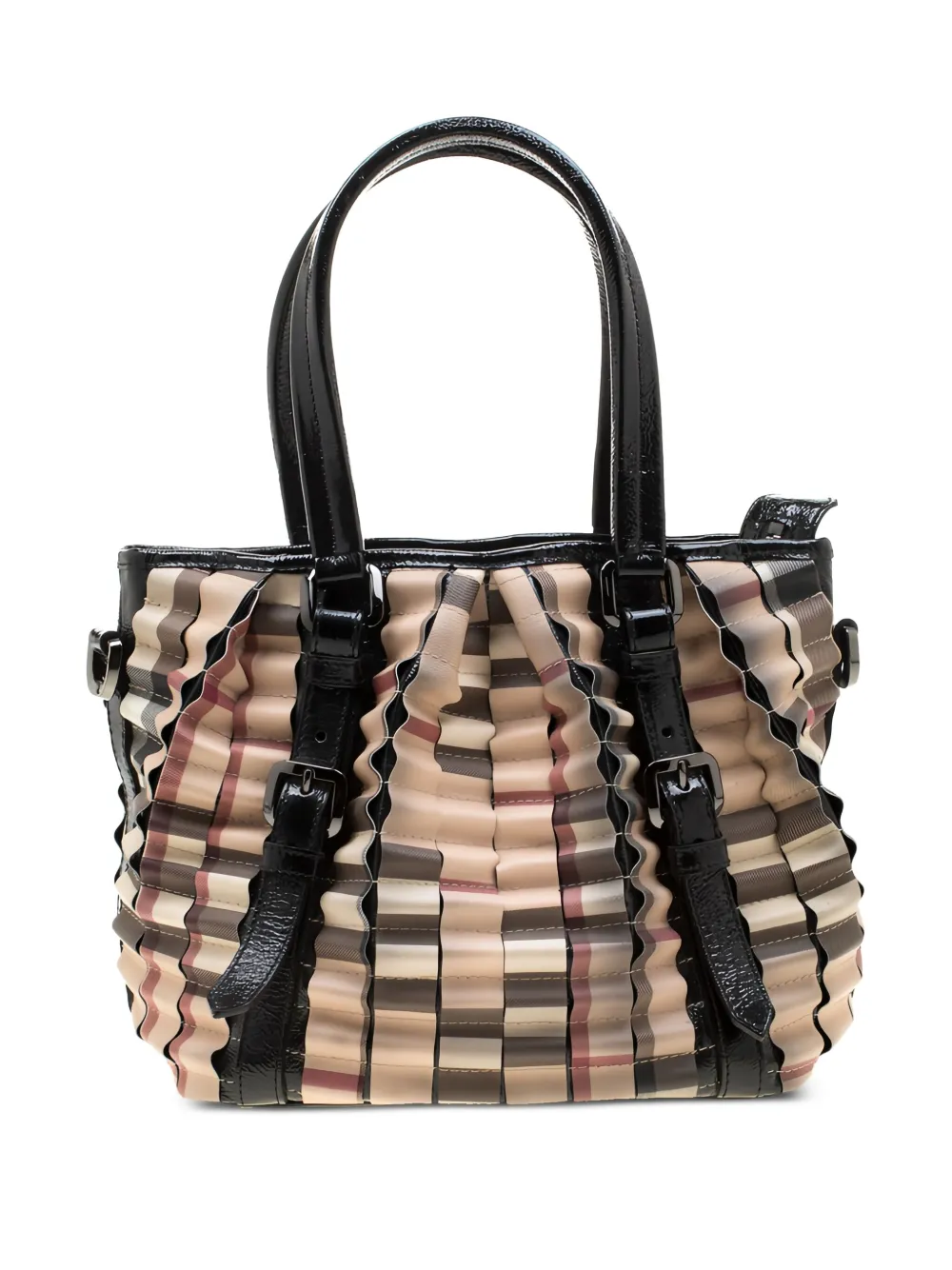 Burberry Pre-Owned Nova Check Cartridge Pleat tote bag | Brown | Image 1