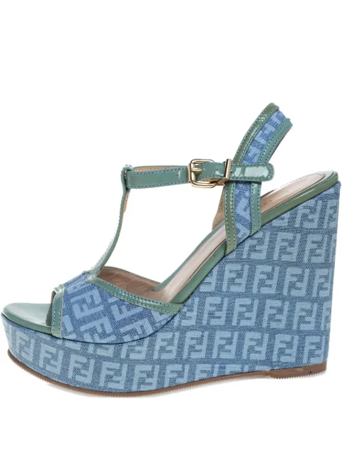 Fendi Pre-Owned 75mm platform wedge sandals 