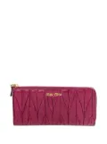 Miu Miu Pre-Owned Matelassé leather wallet - Pink