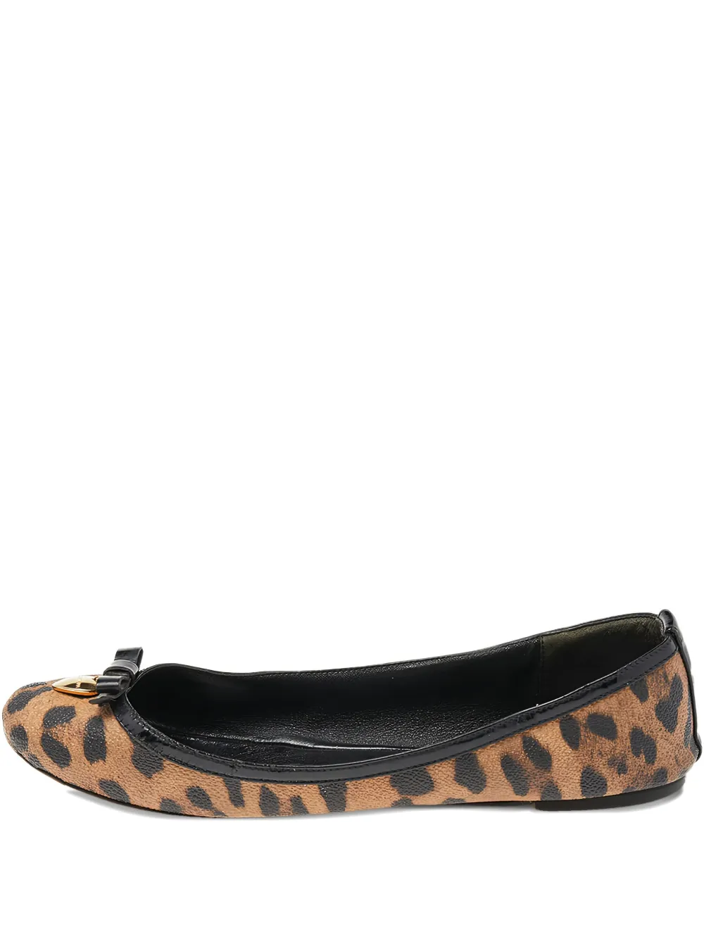 Pre-owned Dolce & Gabbana Leopard-print Ballet Flats