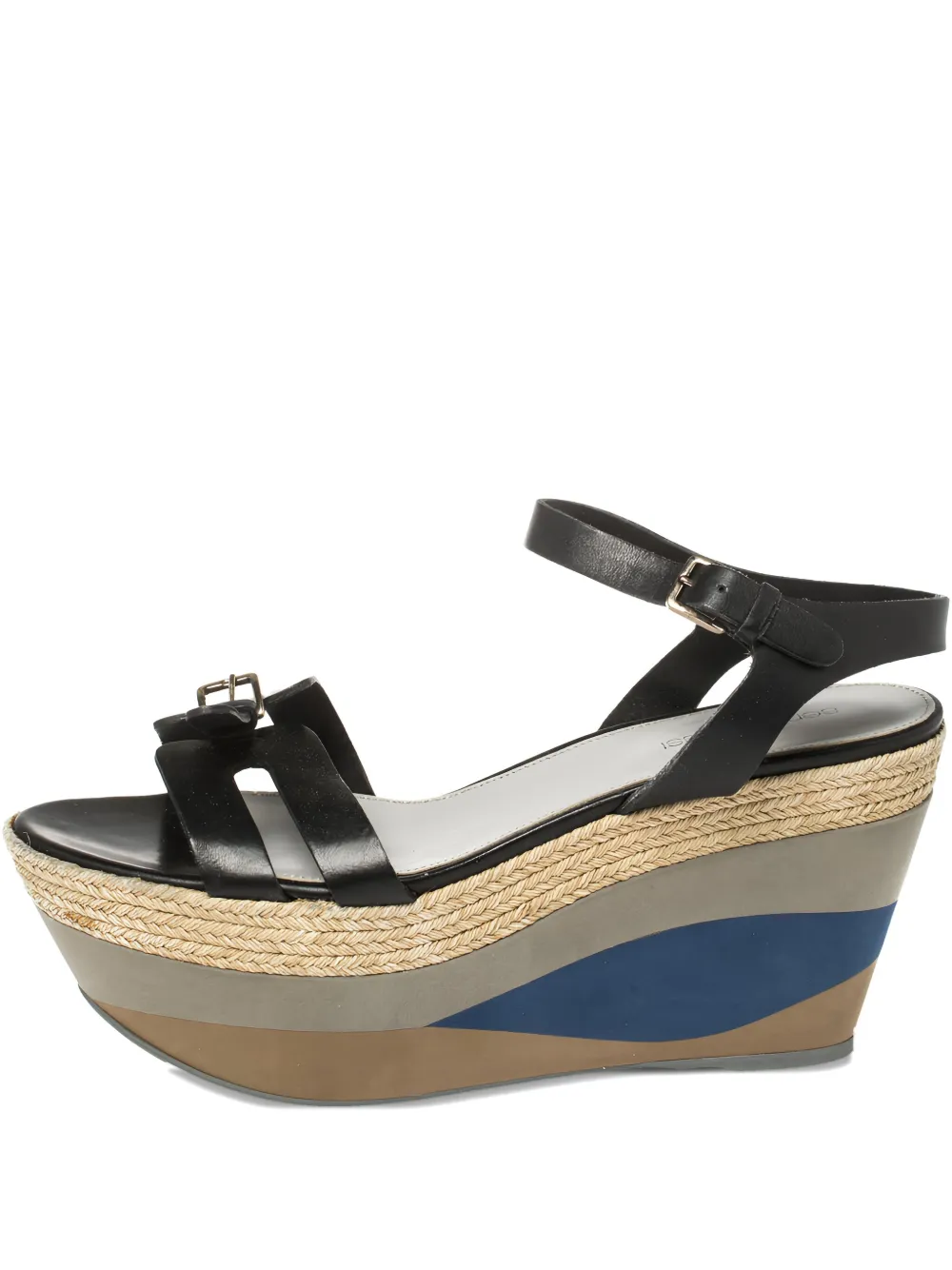 Sergio Rossi 105mm leather heeled sandals | Black | Image 1