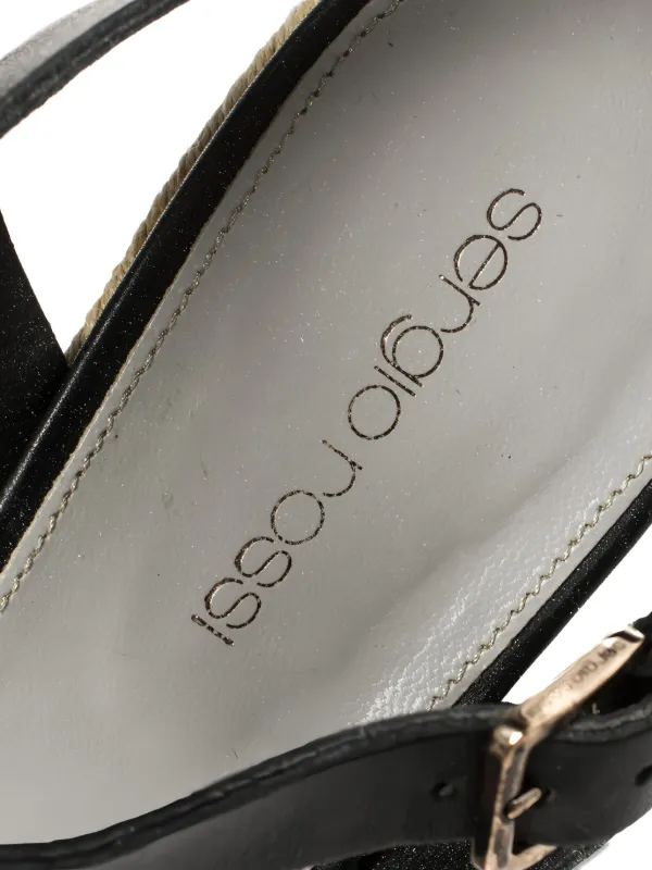 Sergio Rossi レザーサンダル 105mm | ブラック | FARFETCH JP