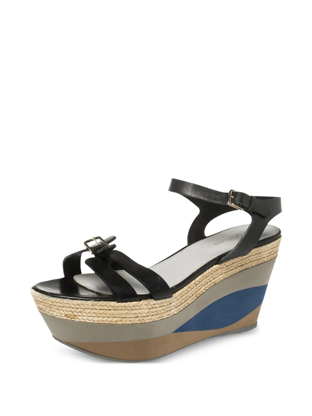 Sergio Rossi 105 mm leren sandalen met hak - Zwart