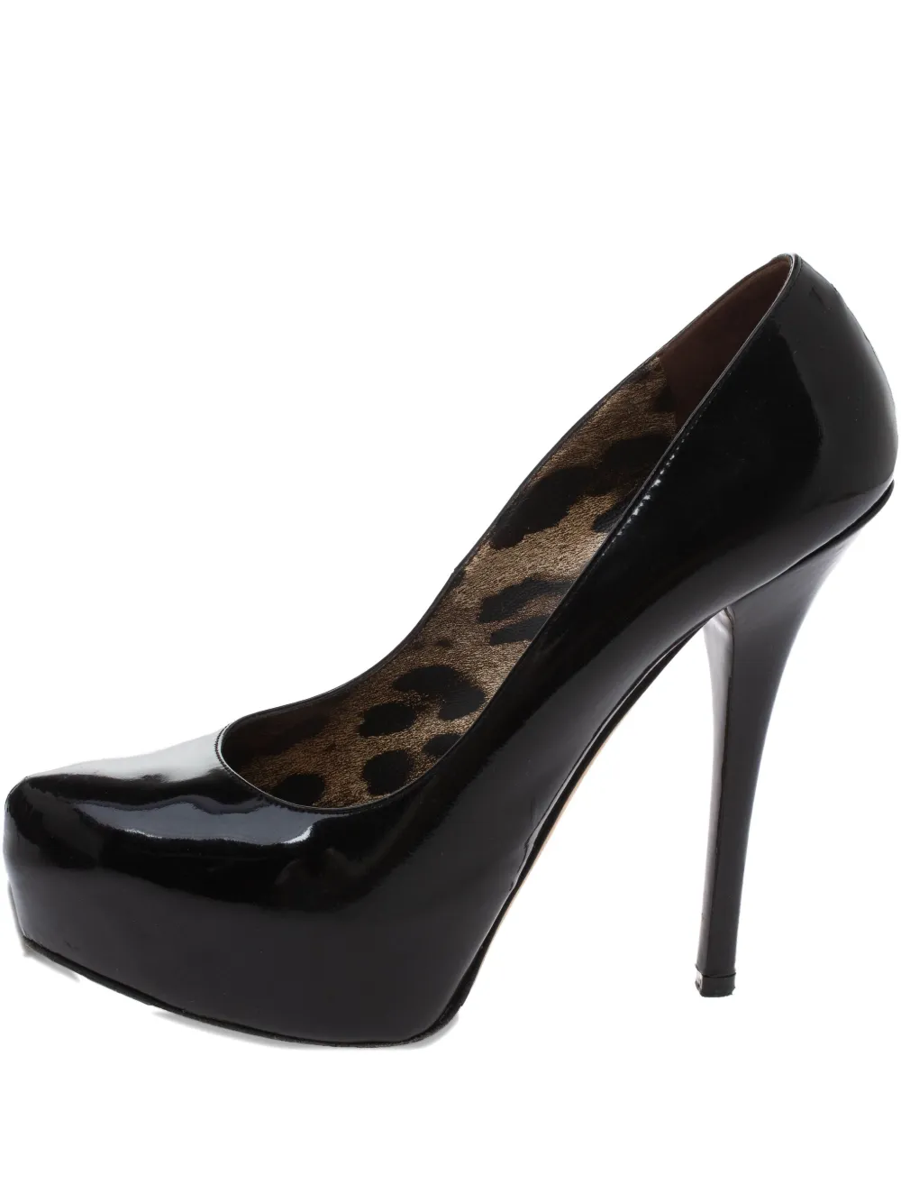 Pre-owned Dolce & Gabbana 110mm Leather Platform Pumps