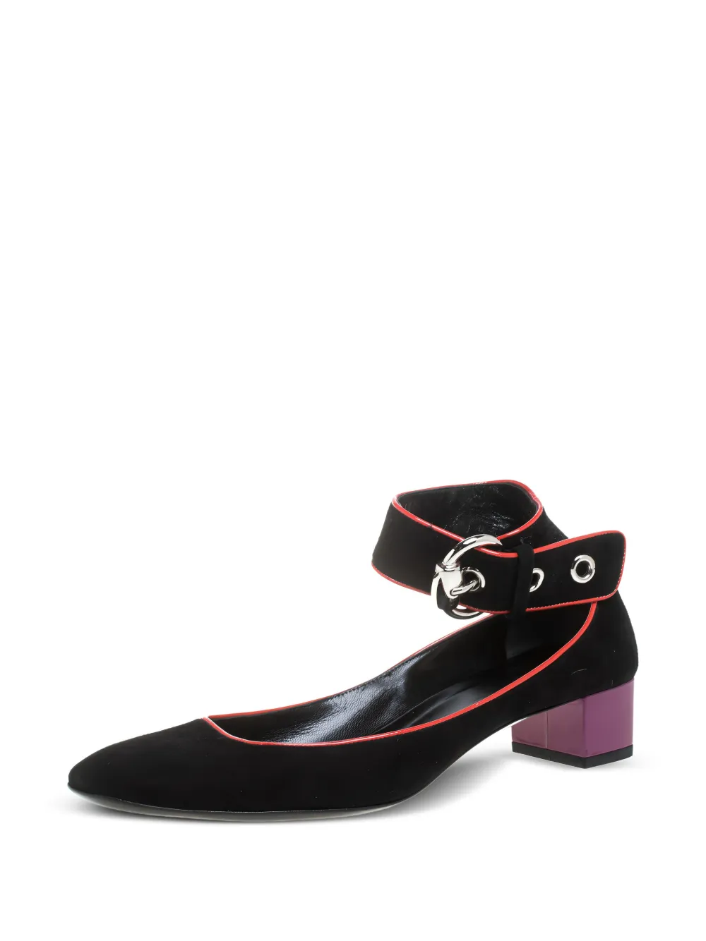 Gucci Pre-Owned 35 mm suède pumps met vierkante neus - Zwart