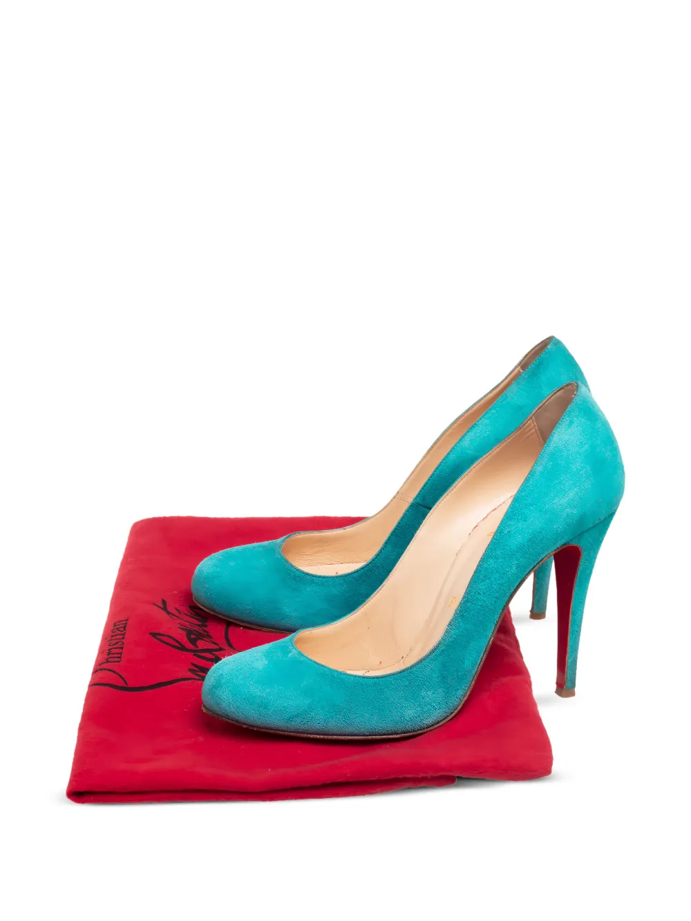 Christian Louboutin Pre-Owned Suède pumps Blauw