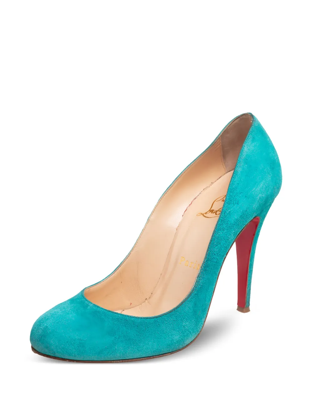 Christian Louboutin Pre-Owned Suède pumps Blauw