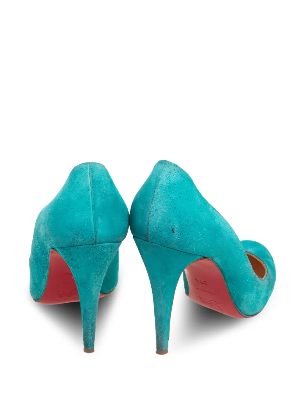 Christian Louboutin Pre-Owned Suède pumps Blauw