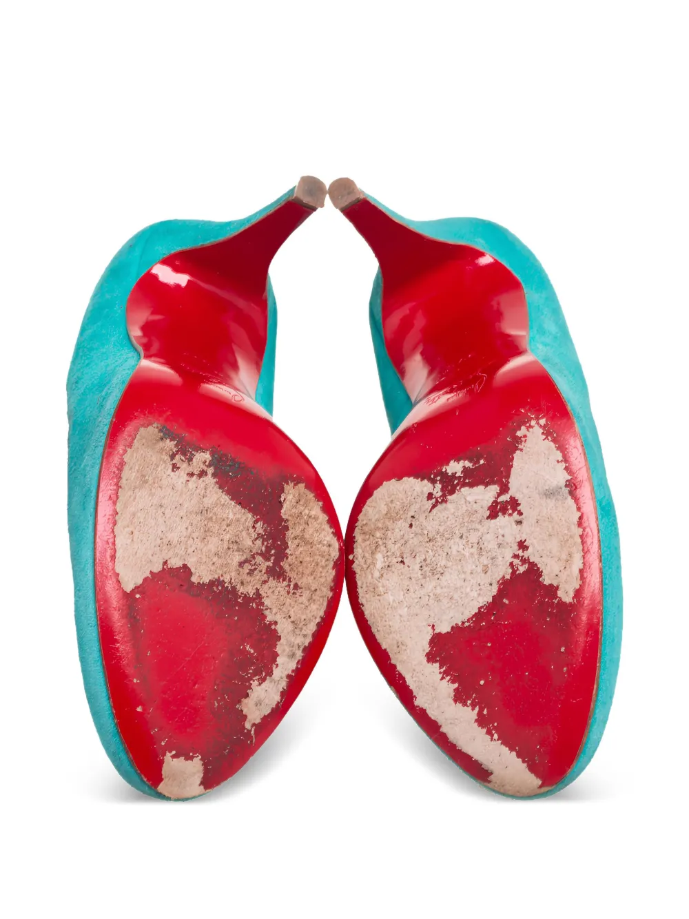 Christian Louboutin Pre-Owned Suède pumps Blauw