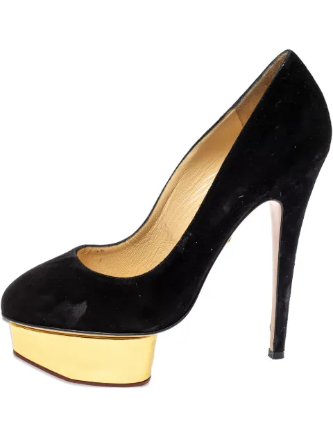 Charlotte Olympia حذاء 'دولي' شمواه كلاسيكي بلاتفورم وبكعب 145 ملم