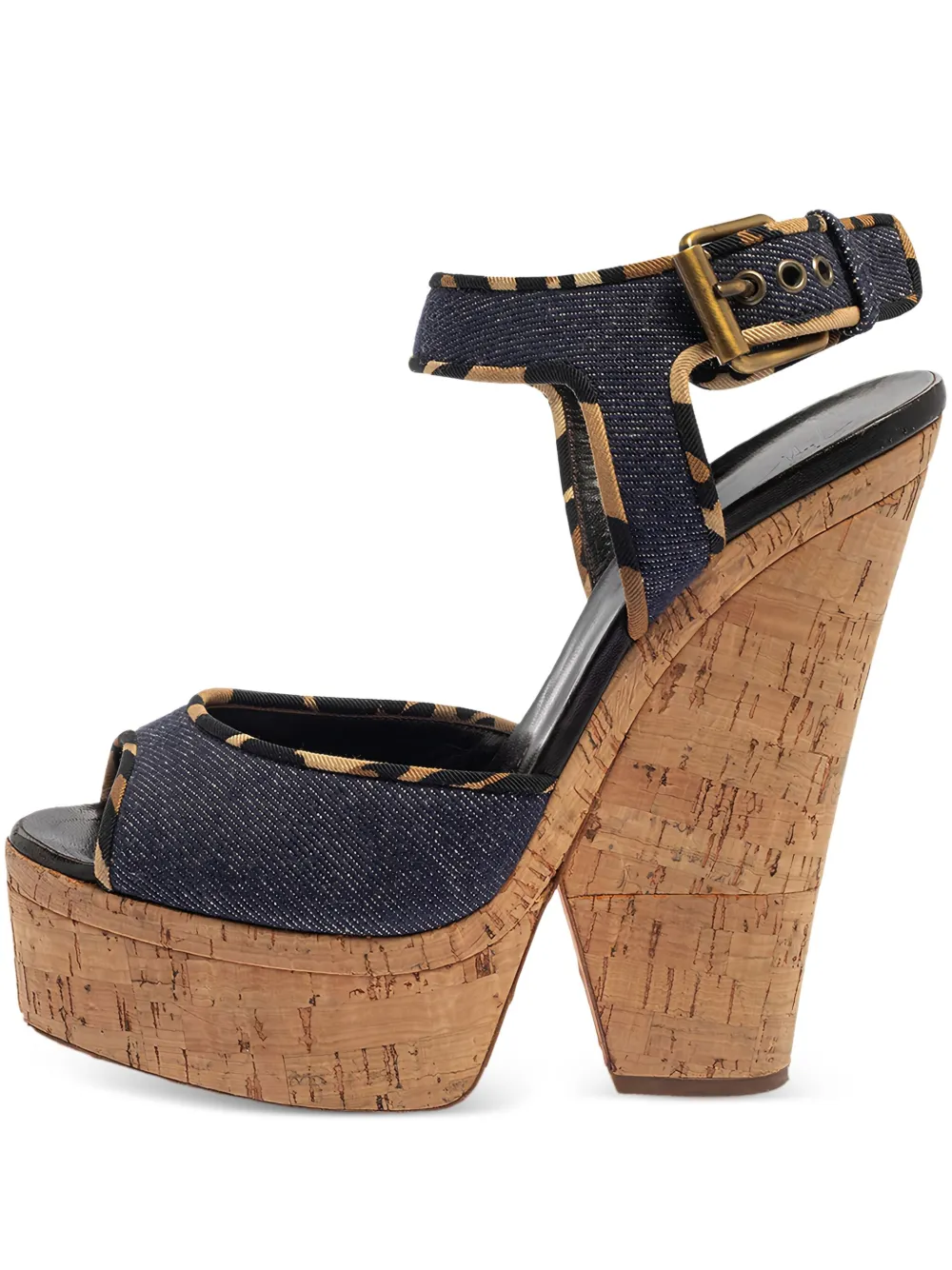 Giuseppe Zanotti Vintage pre-owned 155mm denim platform sandals | Blue | Image 1