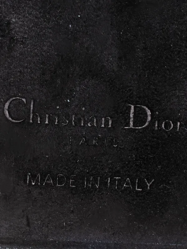 Dior ロゴチャーム付き 黒レザーケース iPhone X 対応　希少　完売品 Christian Dior Pre-Owned ロゴチャーム iPhone X ケース | ブラック