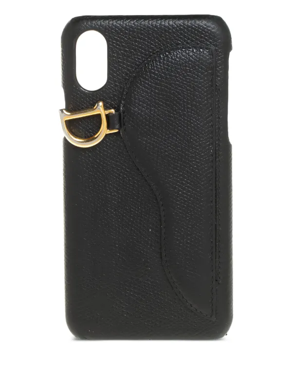 Christian Dior Pre-Owned ロゴチャーム iPhone X ケース | ブラック