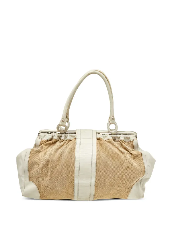 Tod's Vintage レザートリム ハンドバッグ | ニュートラル | FARFETCH JP