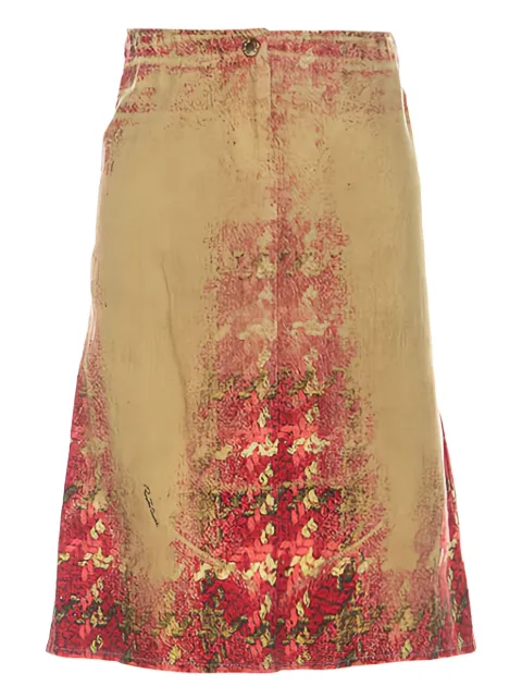 Roberto Cavalli Vintage pre-owned houndstooth-print skirt