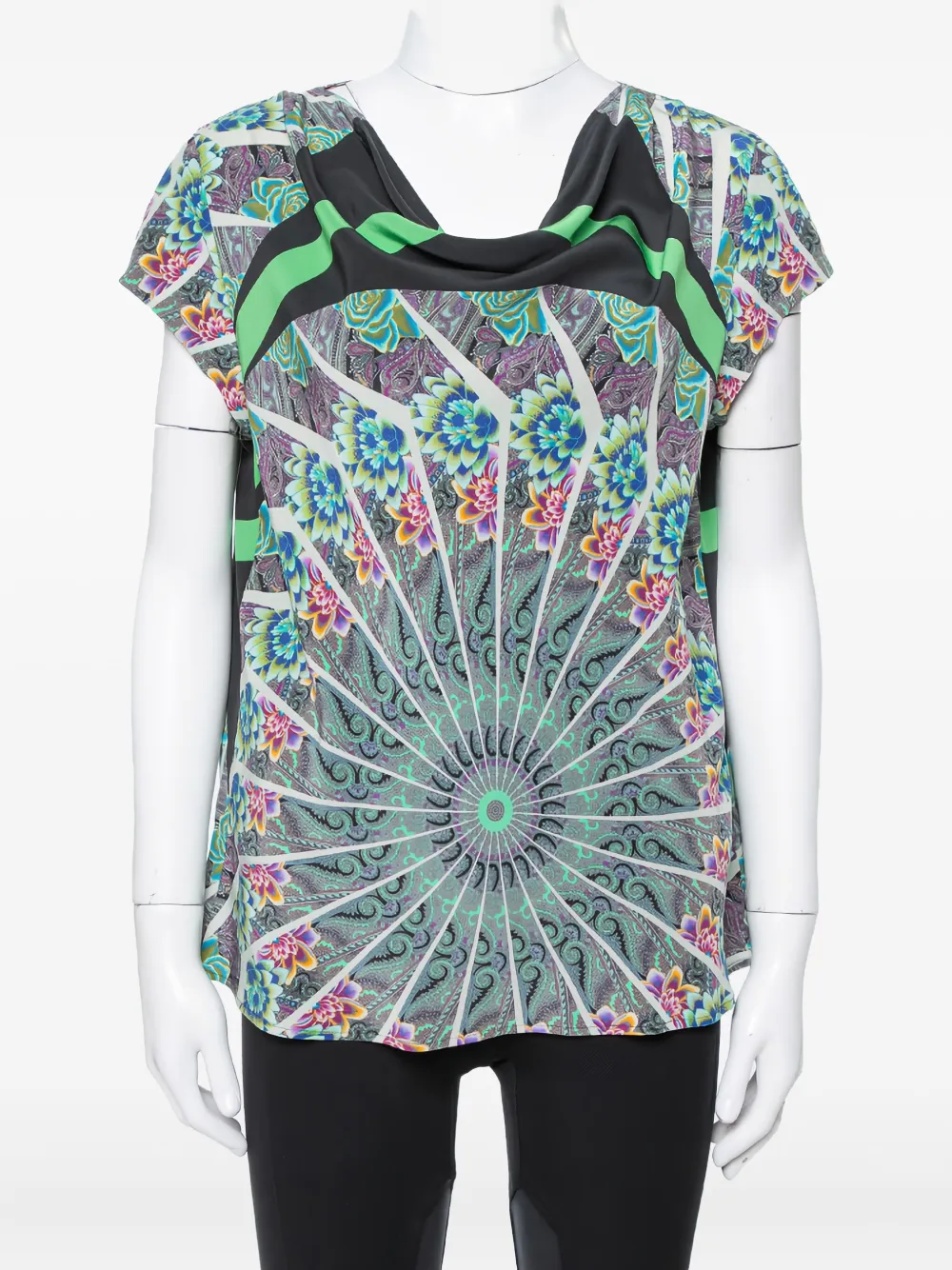 Etro Pre-Owned pre-owned paisley floral t-shirt - Verde