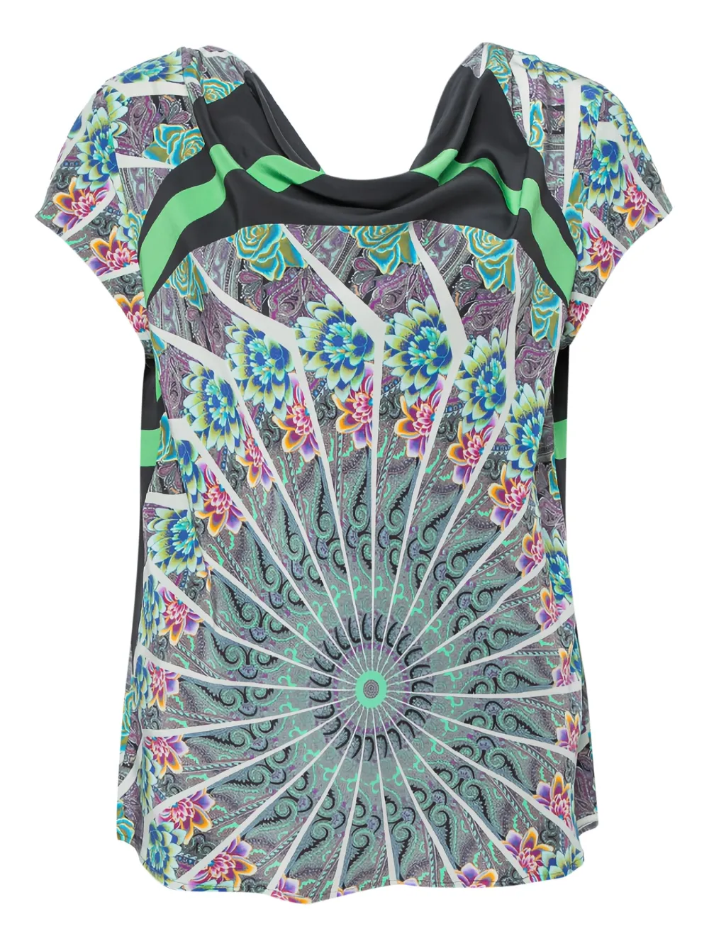 Etro Pre-Owned paisley floral t-shirt | Green | Image 1