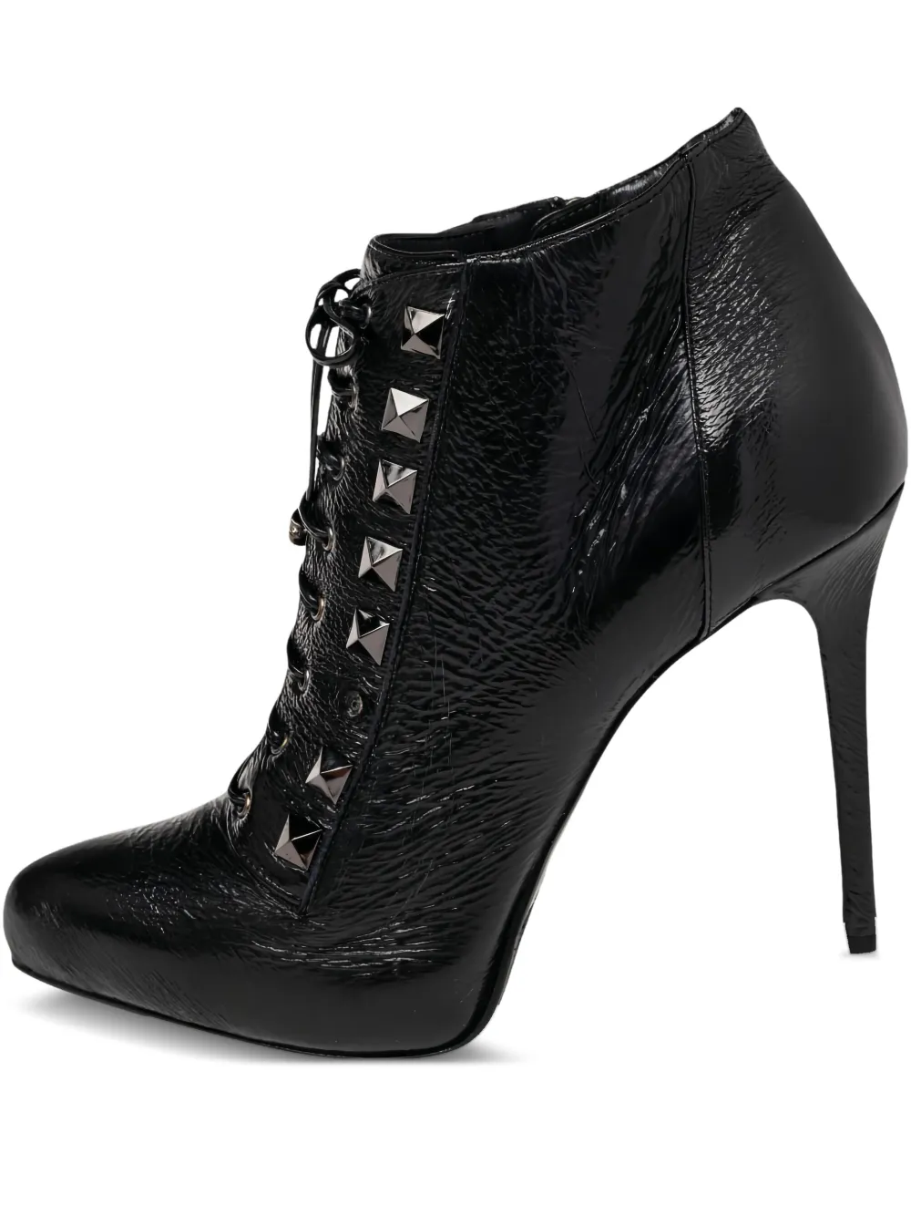 Le Silla 2023 pre-owned 115mm patent leather studded lace pumps | Black | Image 1