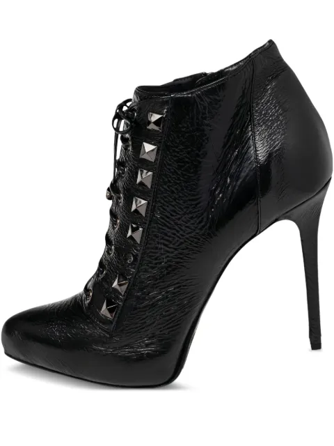 Le Silla 2023 pre-owned 115mm patent leather studded lace pumps