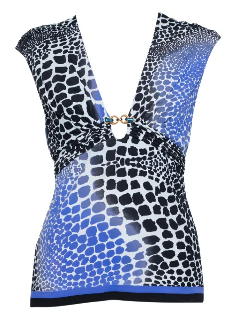 Roberto Cavalli Vintage Top con stampa animalier Pre-owned
