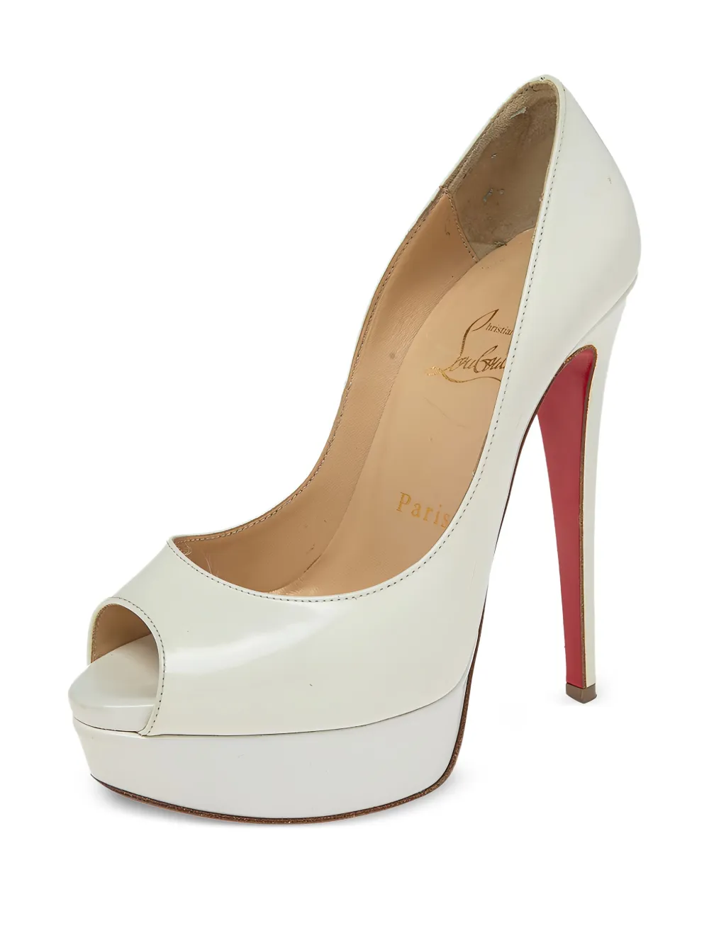 Christian Louboutin Pre-Owned 140 mm Lady Peep pumps - Wit