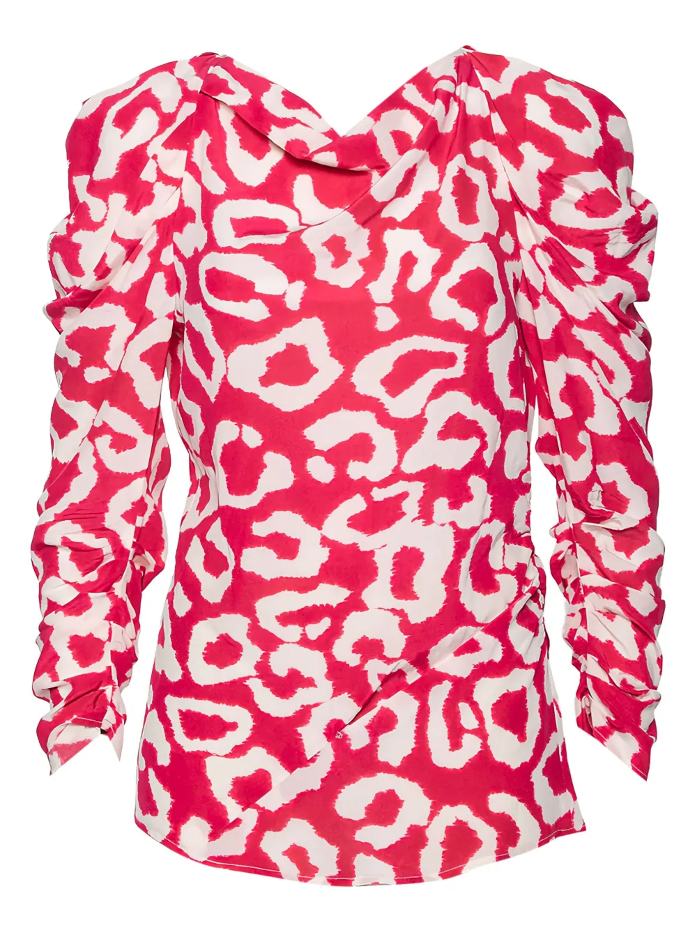 Pre-owned Isabel Marant Vintage 2023 Puff-sleeves Leopard Blouse
