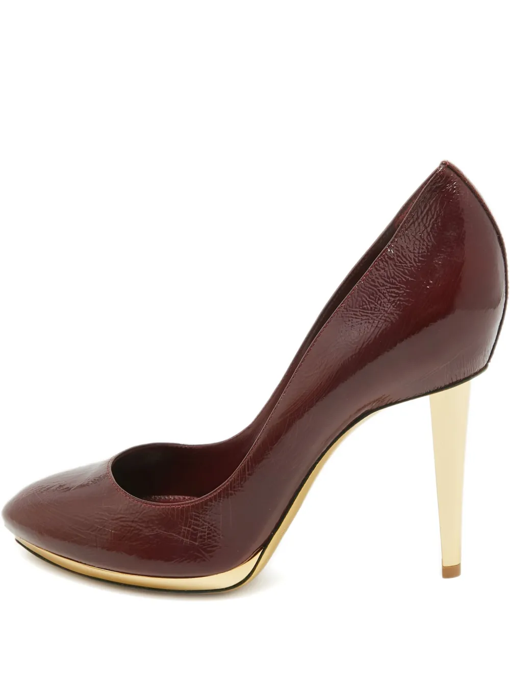 Sergio Rossi Vintage 95mm patent-leather pumps | Brown | Image 1