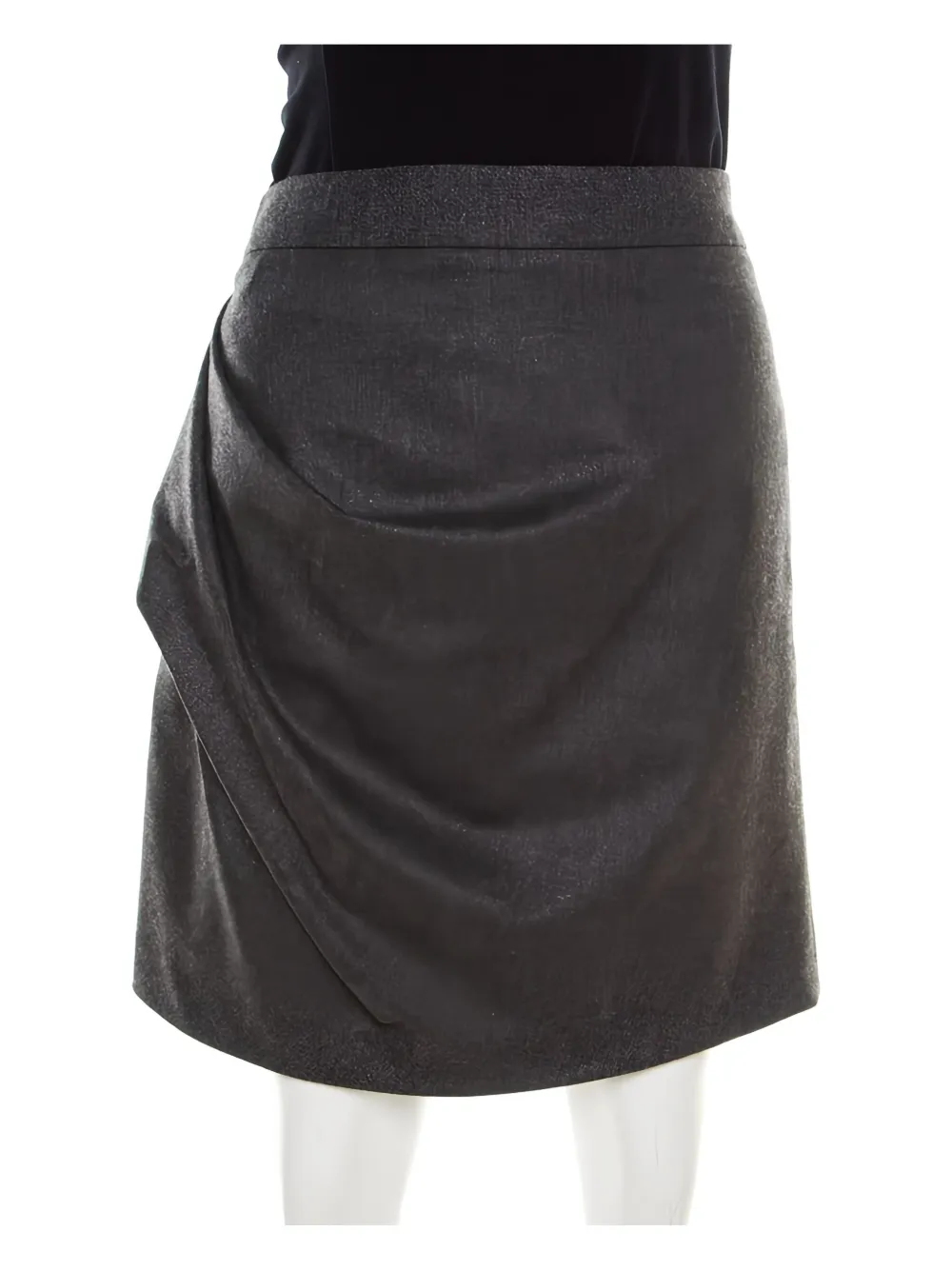 Emporio Armani Pre-Owned draped midi skirt | Grey | Image 1