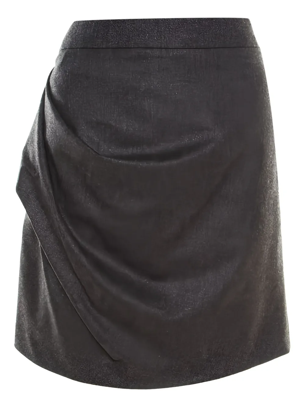 draped midi skirt