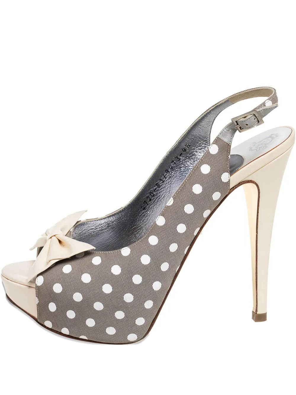 Pre-owned Gina  130m Polka-dot Sandals