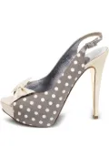 Gina pre-owned 130m polka-dot sandals - Grey