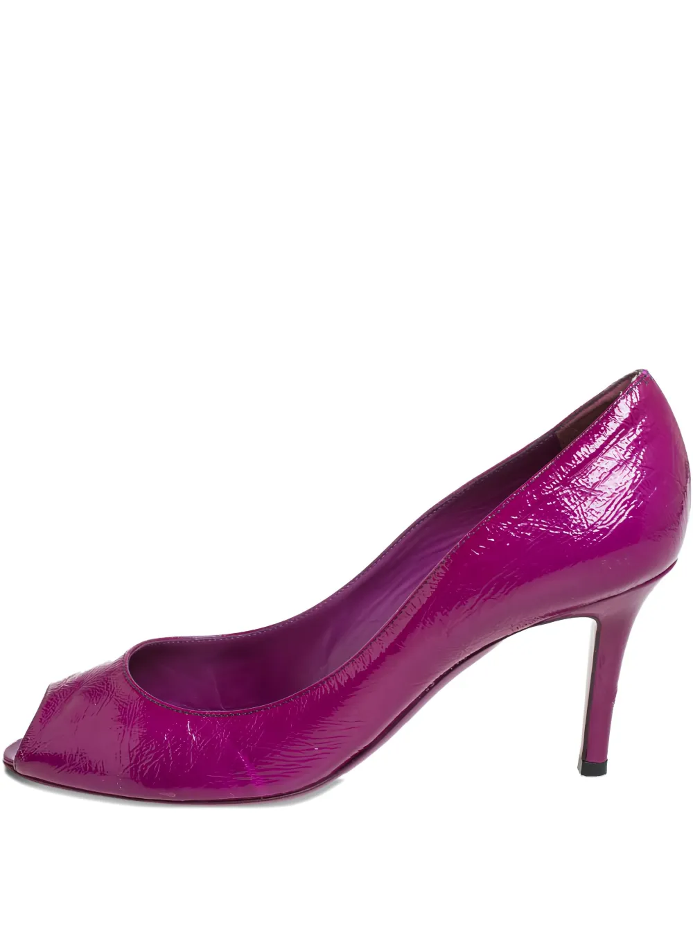 Sergio Rossi Vintage 2023 pre-owned 75mm peep-toe pumps | Purple | Image 1
