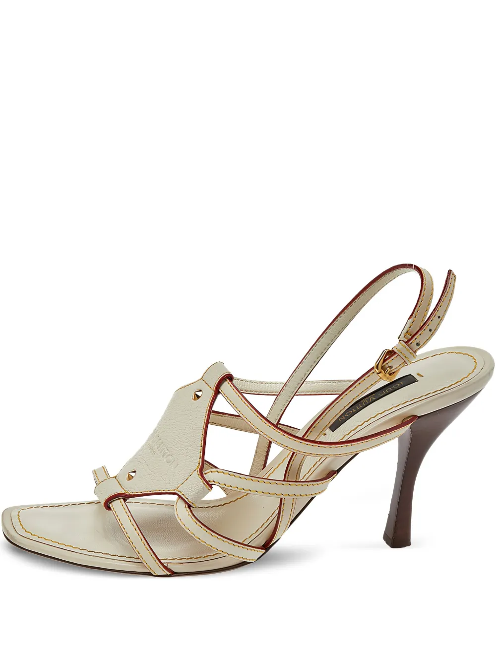 Louis Vuitton Pre-Owned 2023 95mm leather slingback sandals - Nude