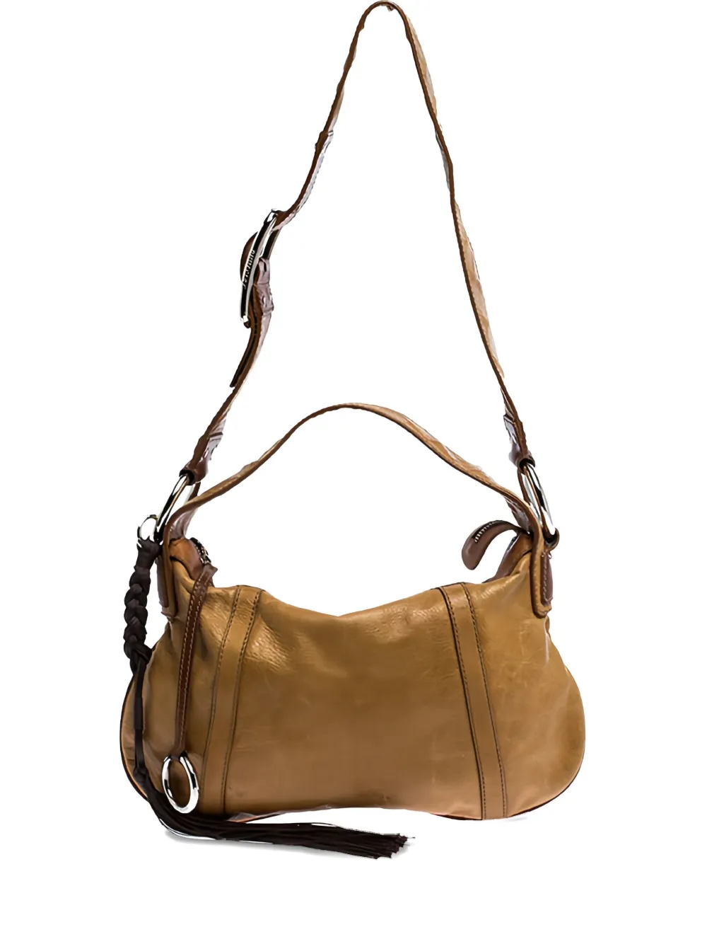 Dolce & Gabbana Pre-Owned 2024 tassel-detail leather medium bag - Marrone