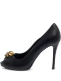 Alexander McQueen Pre-Owned 110mm skull-embellished peep-toe pumps - Black