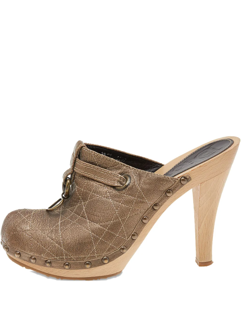 Pre-owned Dior 120mm Cannage Mules