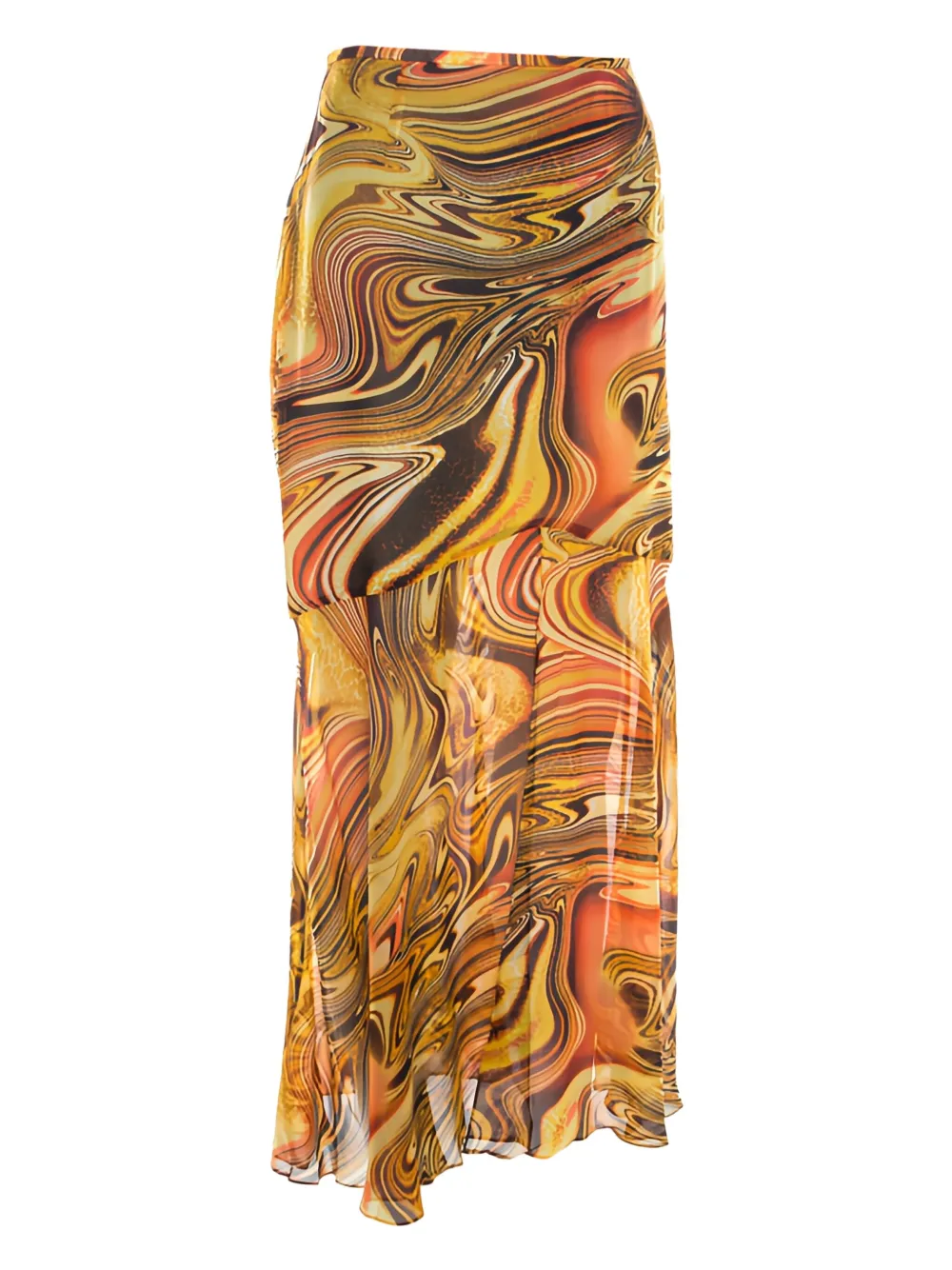 Escada Pre-Owned 2024 swirl-print silk skirt | Image 2