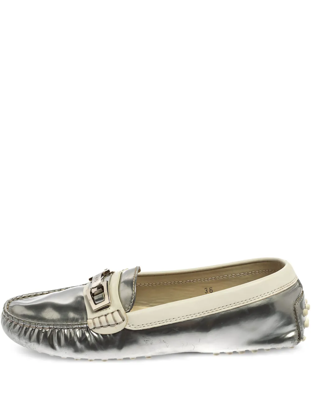 Tod's Vintage leather ballet flats | Silver | Image 1