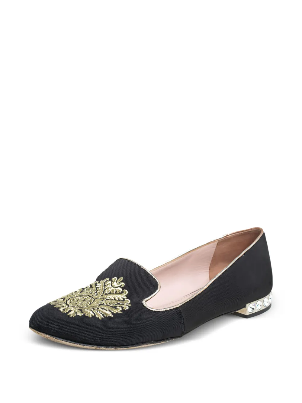 Miu Miu Pre-Owned embroidered loafers | Image 2