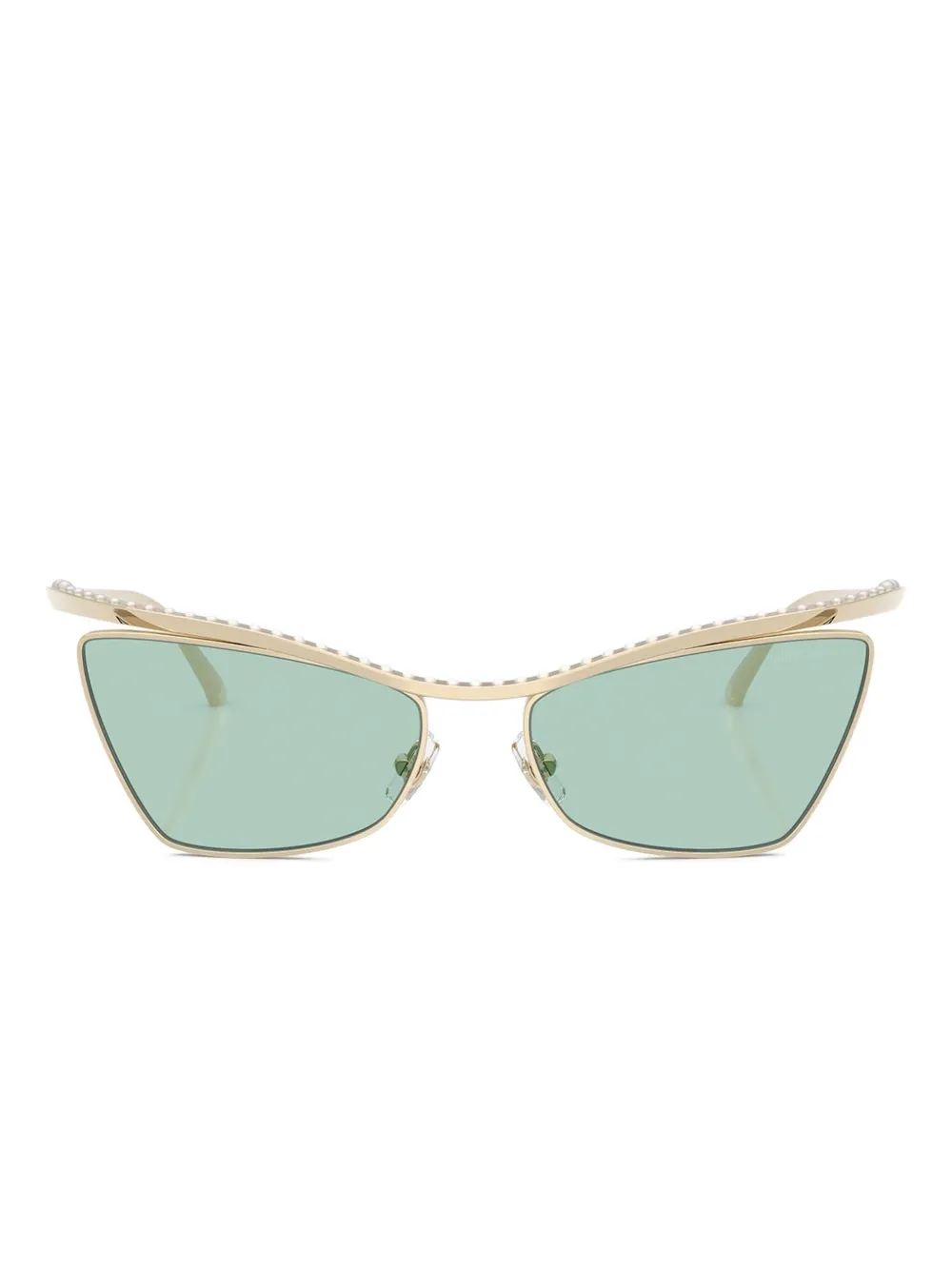 Jimmy Choo Eyewear Occhiali da sole con cristalli - Oro
