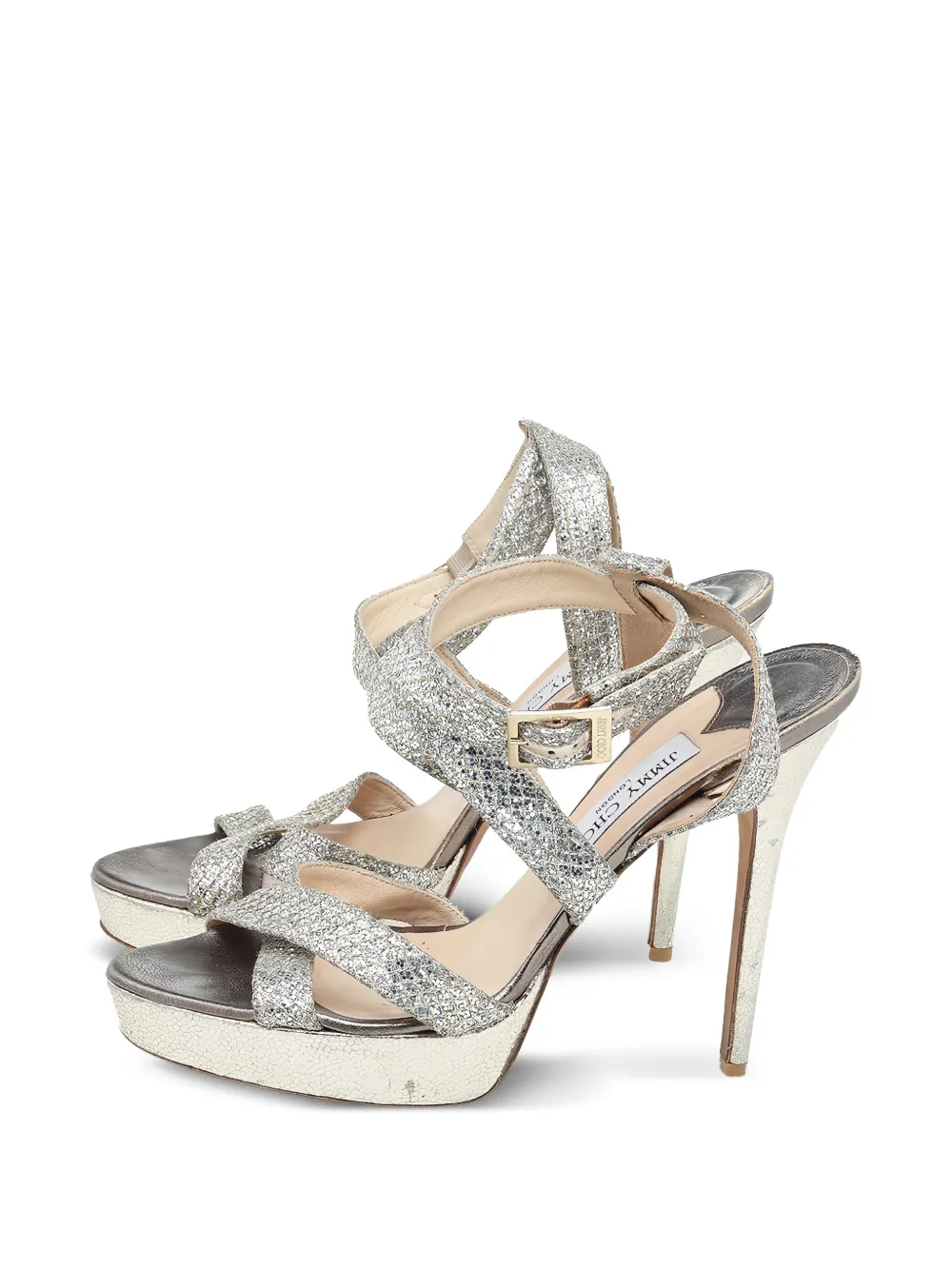 Jimmy Choo Pre-Owned sandales à brides métallisées 135 mm | Image 2