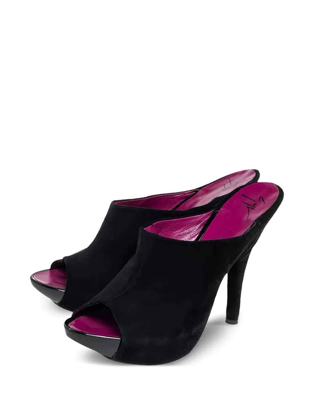 Giuseppe Zanotti Vintage 140 mm sandalen met open neus - Zwart